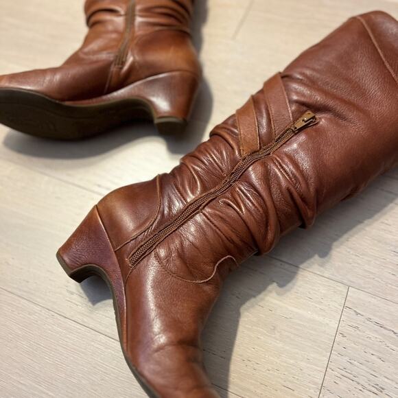 WEB Shoemakers by Eric Michael Brown Leather Slouchy Knee Boots EU 38 US 7.5‌‌‍‍ - Picture 2 of 12